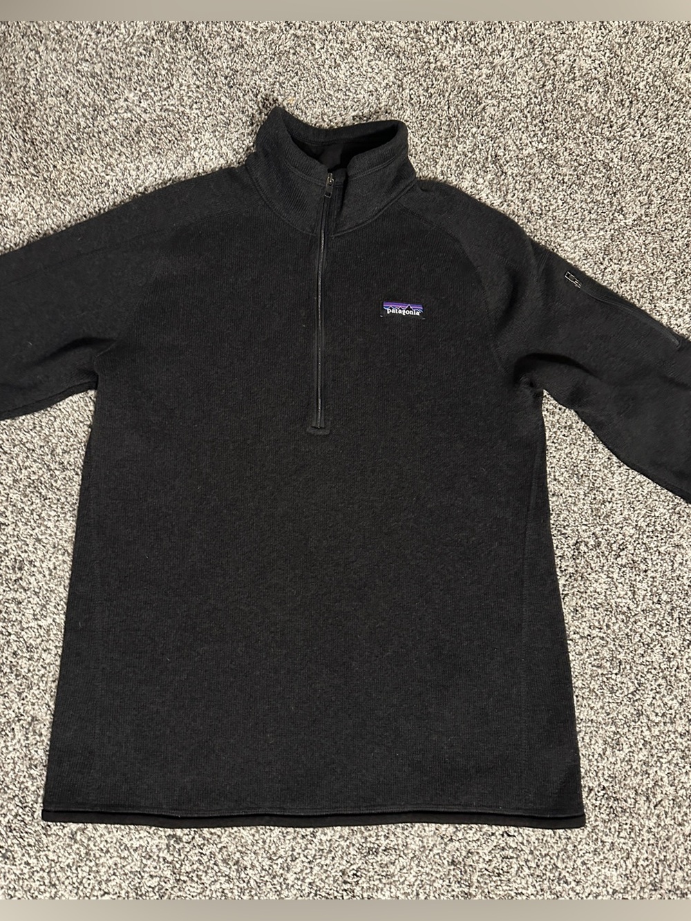 Patagonia Black womens better sweater quarter zip jacket. Sz.L